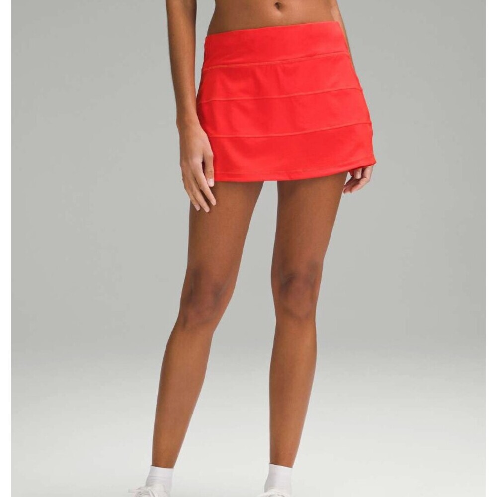 Lululemon Pace Rival Mid-Rise Skirt Hot Heat Size 4